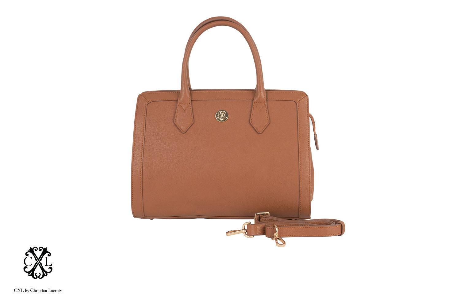 Nieuwsbladshop Lederen handtas Riley zwart CXL by Christian Lacroix