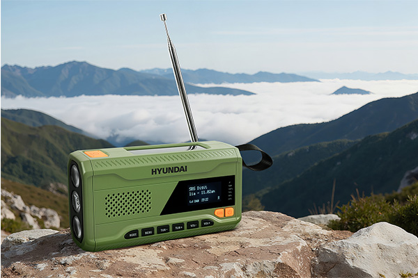 Draagbare noodradio met zaklamp en bluetooth - Hyu