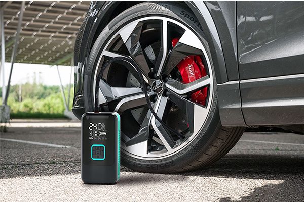 Draagbare autobandenpomp met digitaal display - Bl