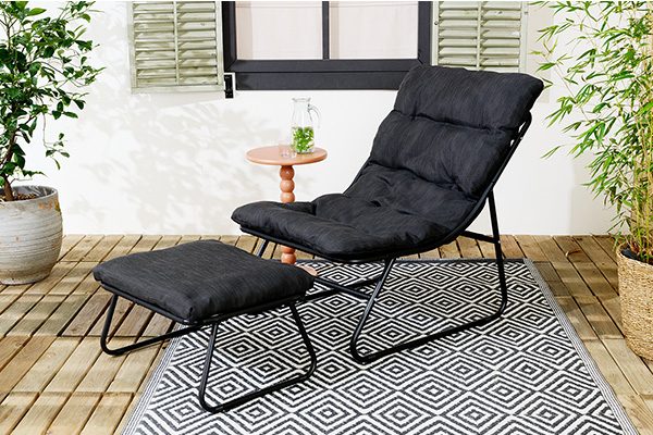 Loungestoel met voetenbank - Lifa Garden