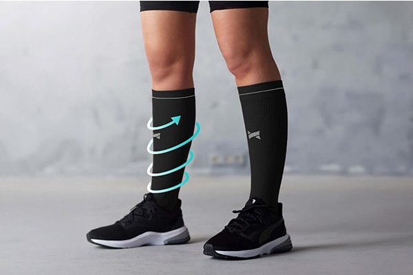 2 paar compressiekousen voor heren en dames