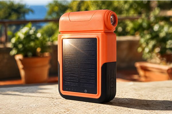 Powerbank met zonnepaneel en zaklamp - FlinQ