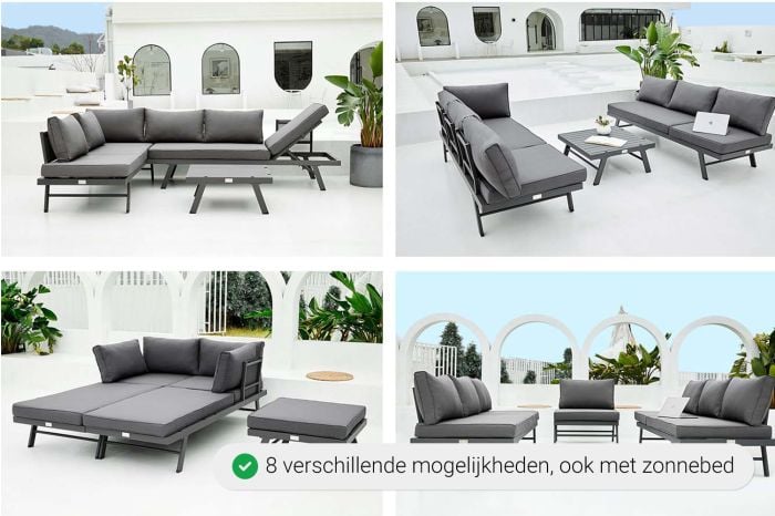 Loungeset met zonnebed Modica
