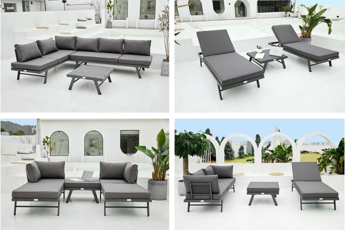 Loungeset met zonnebed Modica