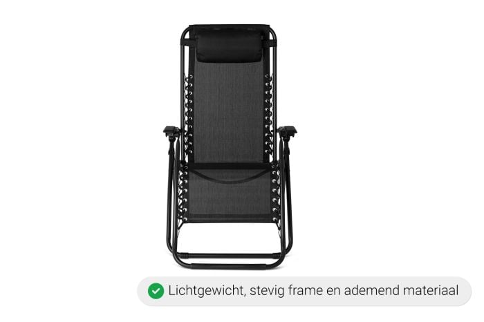 Comfortabele ligstoel met kussen