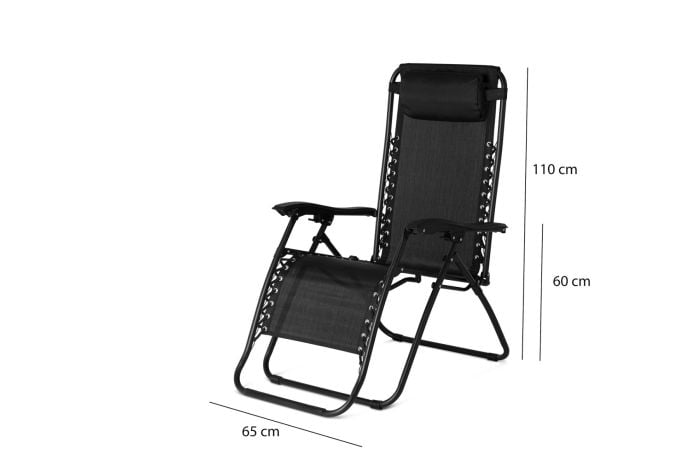 Comfortabele ligstoel met kussen