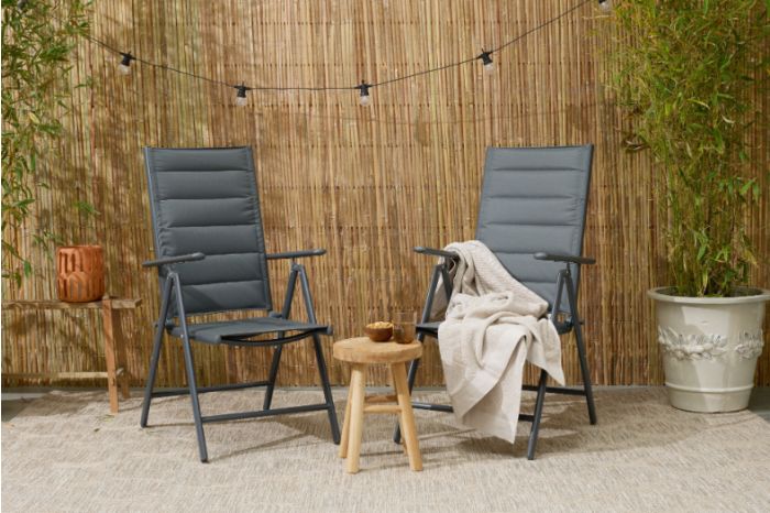 Set van 2 tuinstoelen met vulling