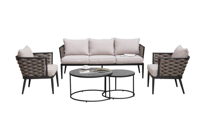 Loungeset met 2 salontafels Brezza – Feel Home