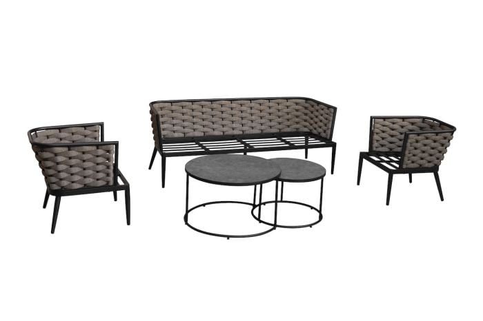 Loungeset met 2 salontafels Brezza – Feel Home