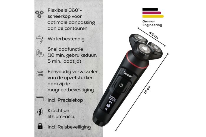 Roterend scheerapparaat MN8X - Beurer