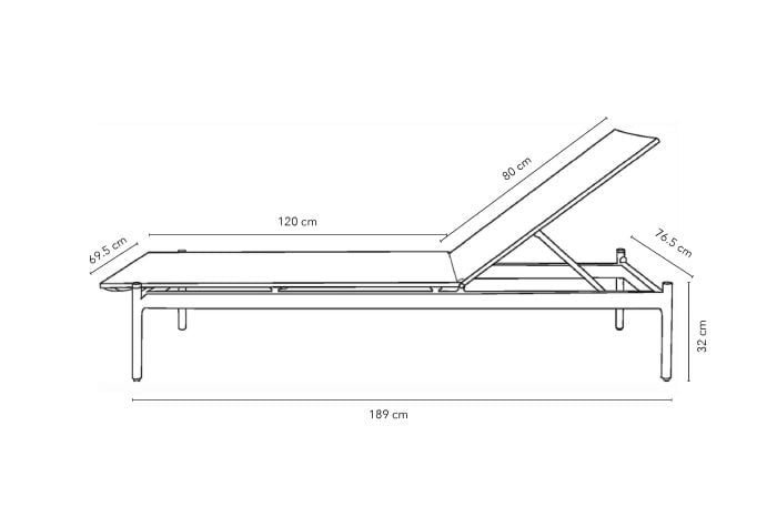 Luxe ligbed Polar – Sun Shade