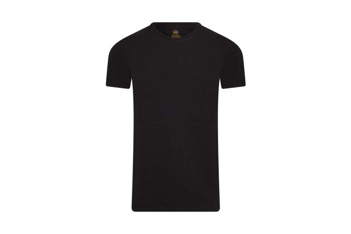 Nieuwsbladshop Mario Russo 3 effen T shirts met ronde hals voor