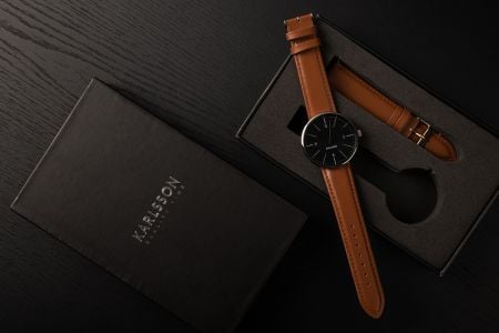 Herenhorloge Normann steel black – Karlsson
