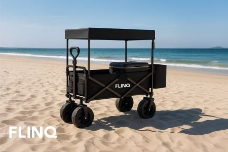 Deluxe opvouwbare bolderkar met dak - FlinQ