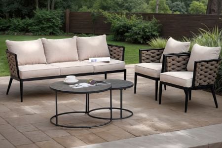 Loungeset met 2 salontafels Brezza – Feel Home