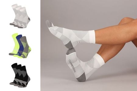 3 paar lage compressiekousen voor heren en dames