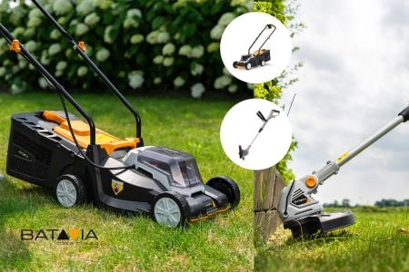 Tuinset: accu grasmaaier en grastrimmer - Batavia