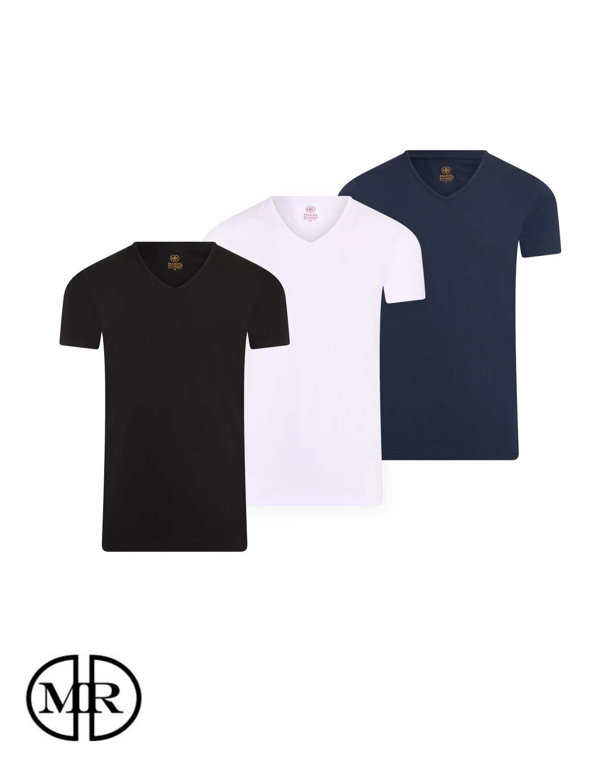 Paprika V-hals shirt zwart-wit casual uitstraling Mode Shirts V-hals shirts 