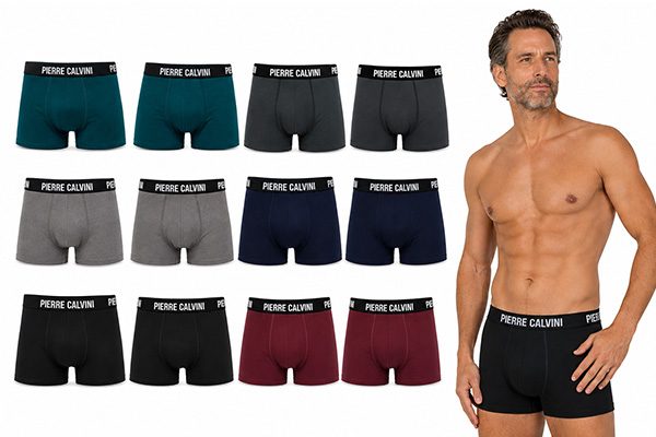 12 katoenen boxershorts voor heren – Pierre Calv
