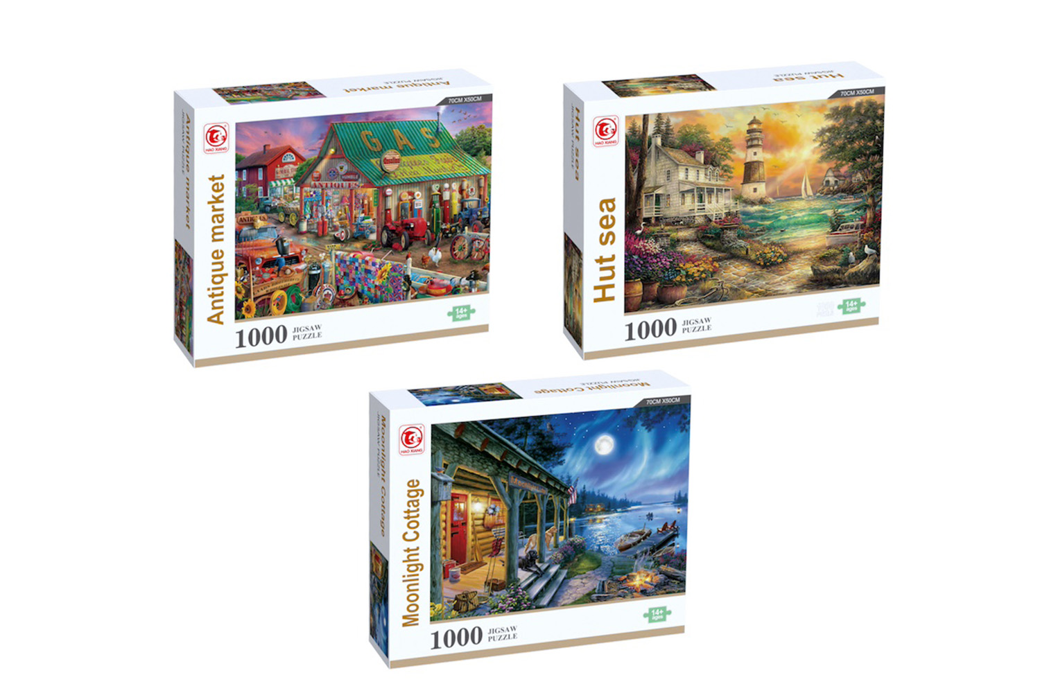 Set van 3 puzzels (1000 stukjes) - landschappen